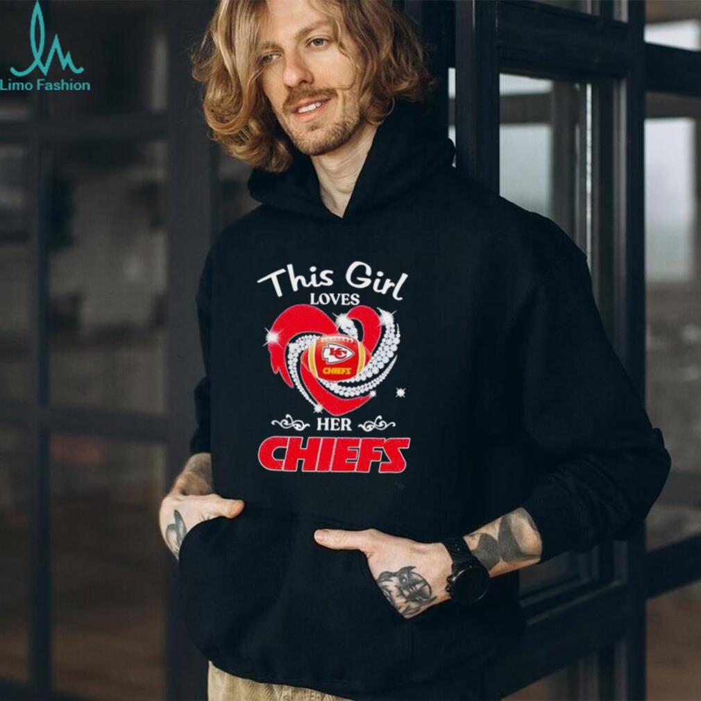 This Girl Loves Her Chiefs Kansas City Football Heart Graphic T shirt