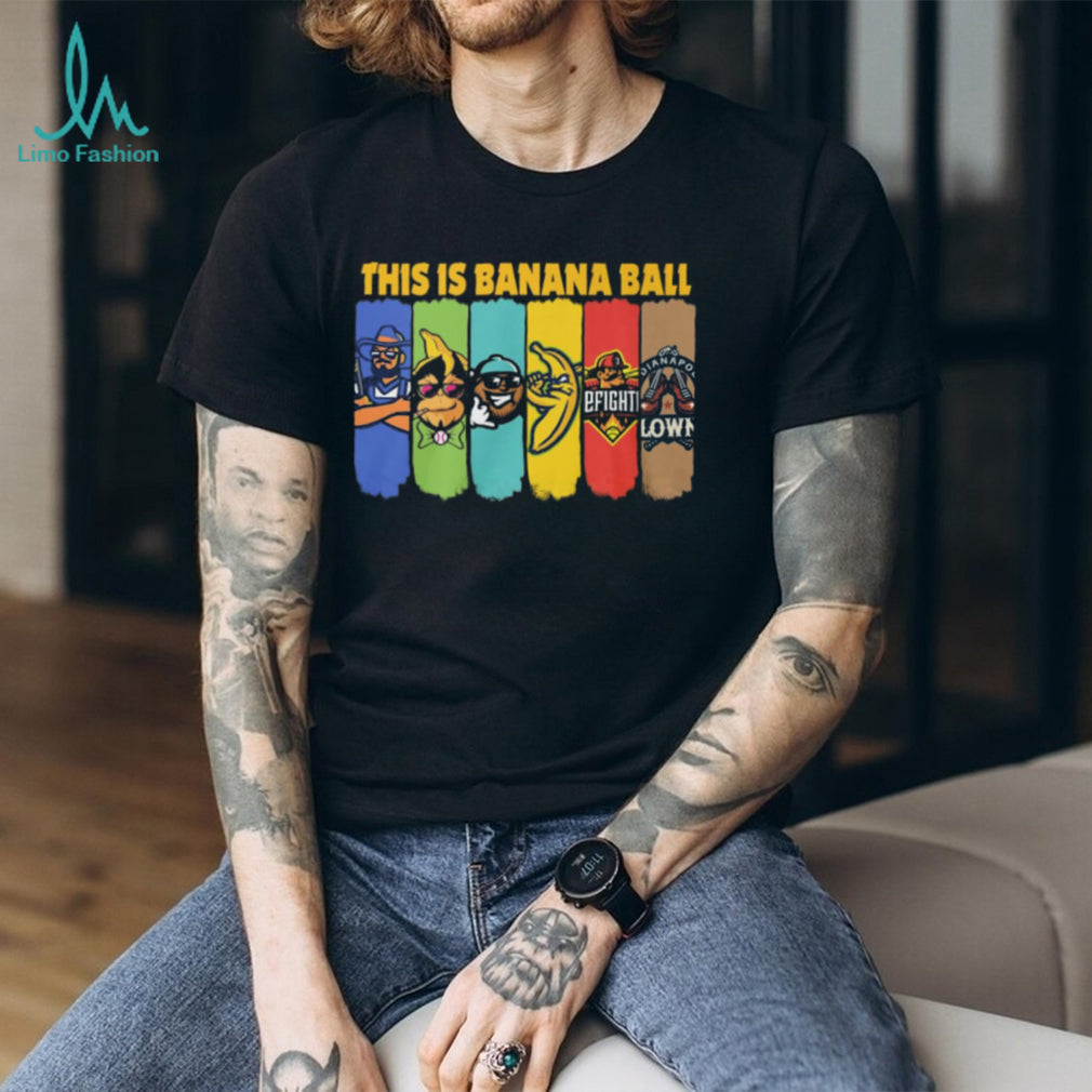 This Is Banana Ball Colorful Mascot Panel Graphic T Shirt