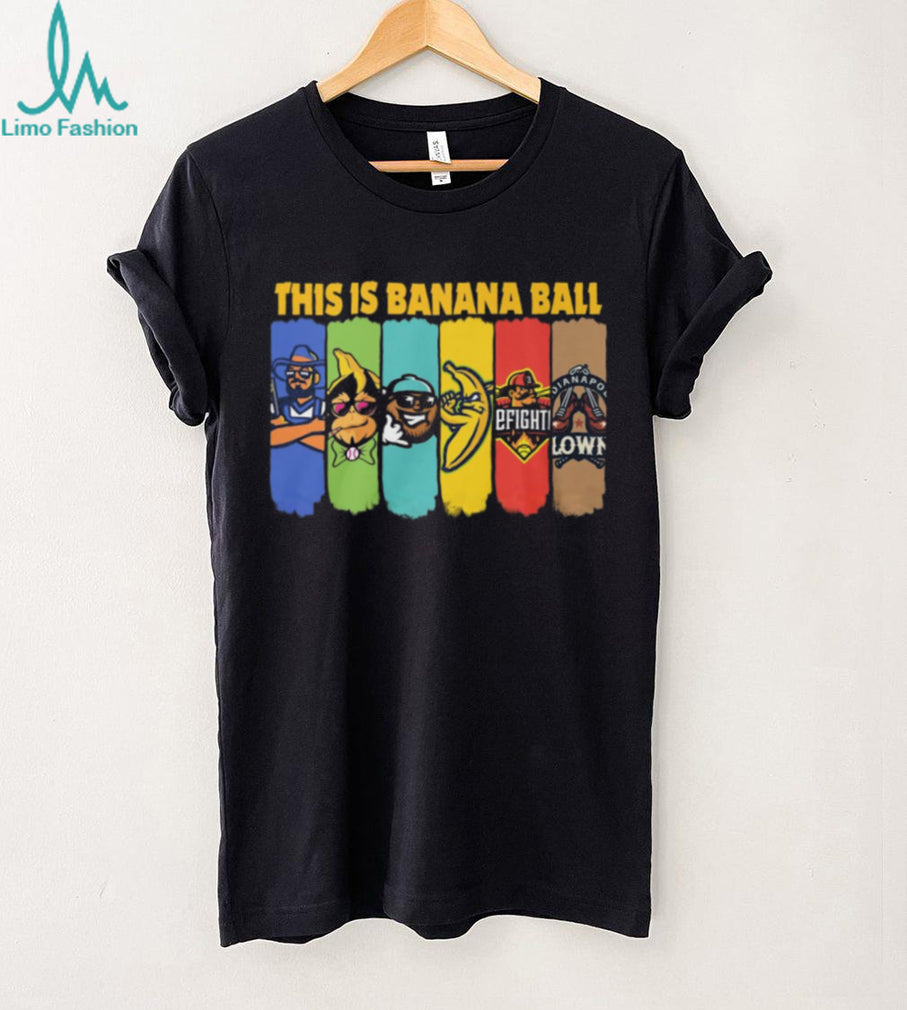This Is Banana Ball Colorful Mascot Panel Graphic T Shirt