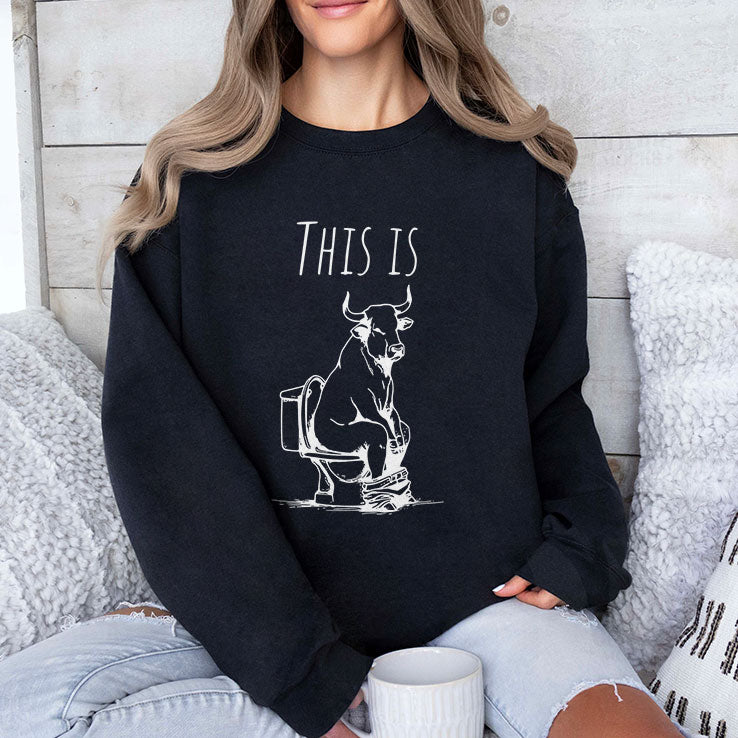 This Is Bullshit Bull Is Sitting On A Toilet T Shirt