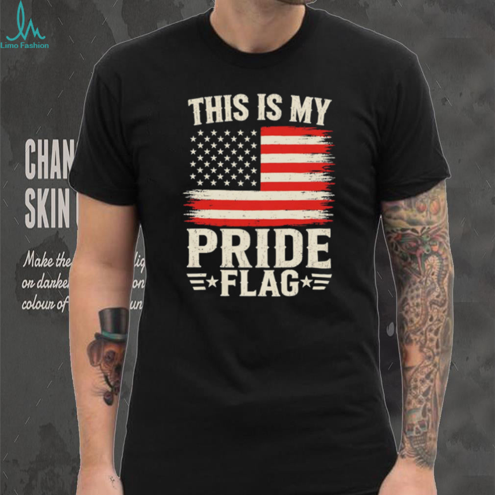 This Is My Pride Flag Patriotic American Flag Vintage Graphic T Shirt