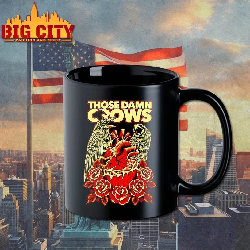 Those Damn Crows Heart &amp; Roses Crow t-shirt