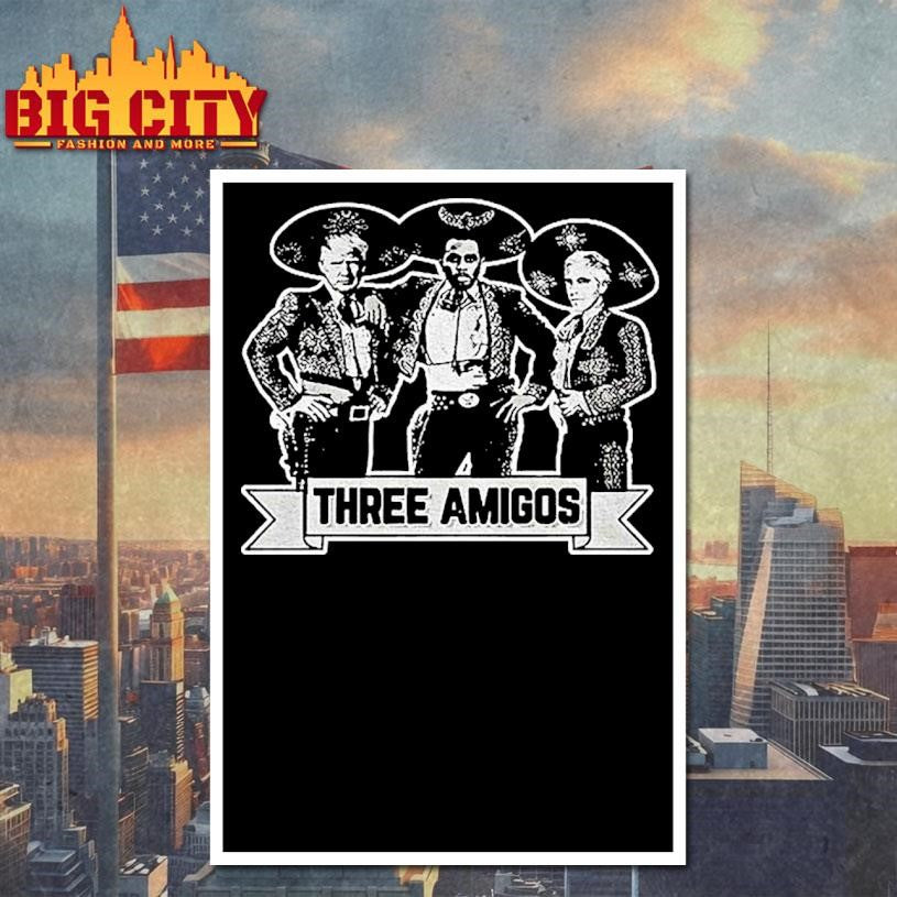 Three Amigos Parody Edgy Pop Culture Trump Diddy Epstein Funny Meme Shirt
