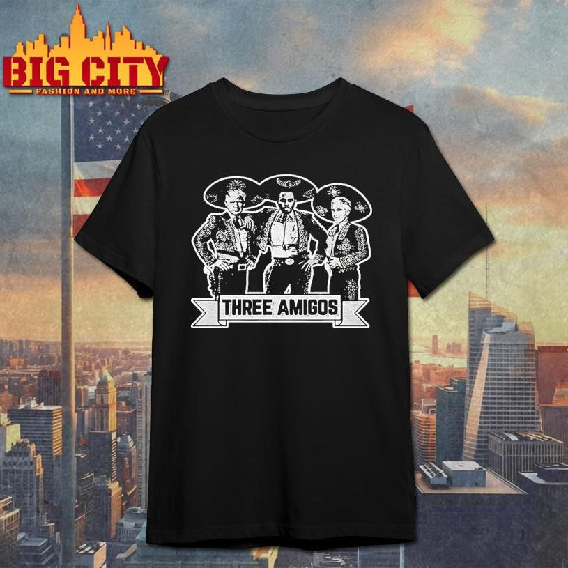 Three Amigos Parody Edgy Pop Culture Trump Diddy Epstein Funny Meme Shirt