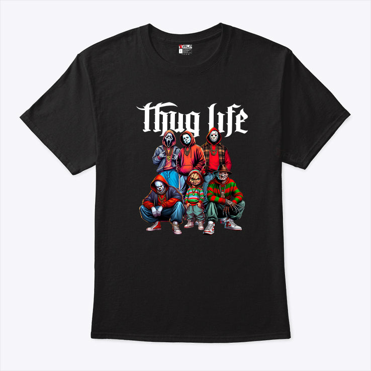 Thug Life Horror Movie Characters T Shirt