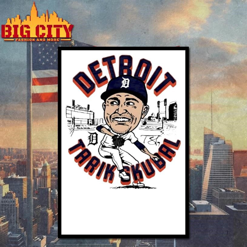 Tigers Tarik Skubal Player Signature Caricature Shirt