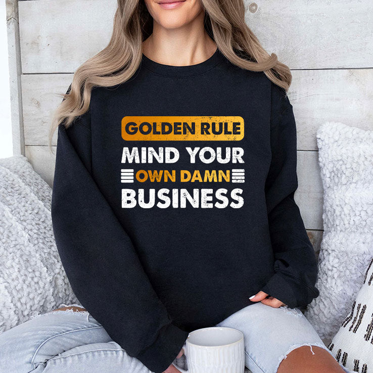 Tim Walz Golden Rule Mind Your Own Damn Business Shirt