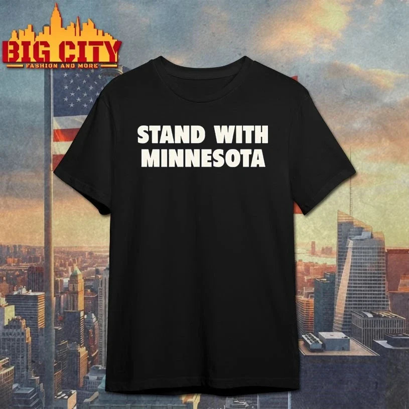 Timberwolves stand with minnesota shirt