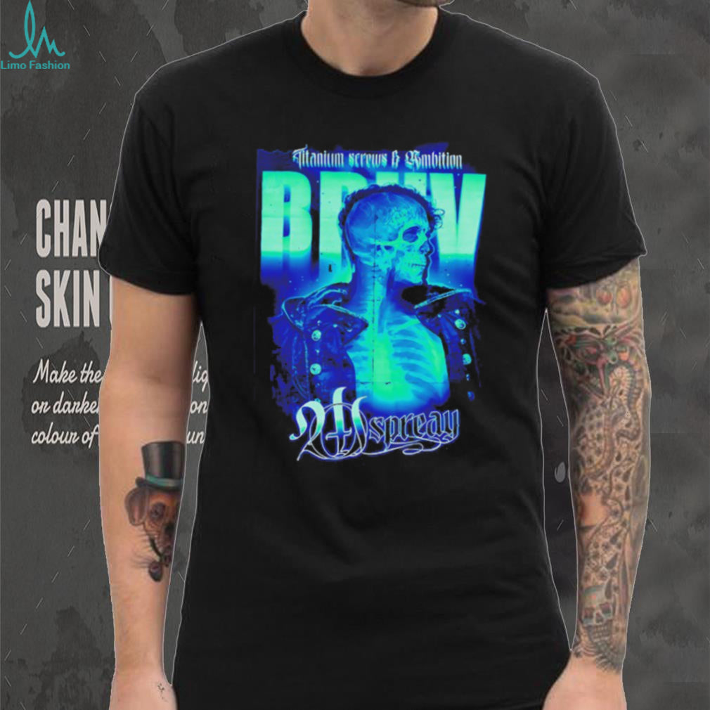 Titanium Screws and Ambition Skeleton X Ray Graphic T Shirt