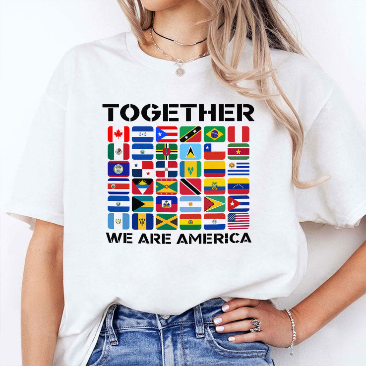 Together We Are America Flags T Shirt