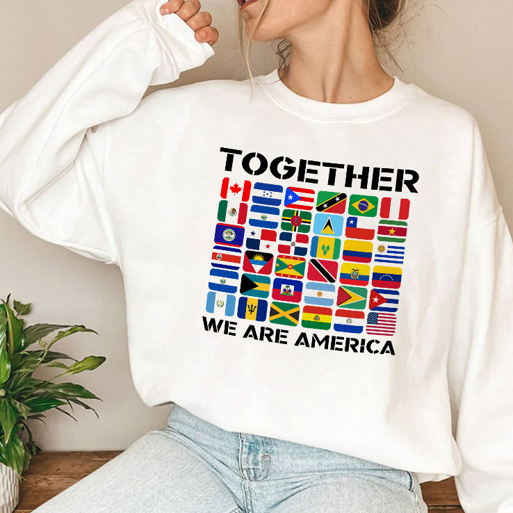 Together We Are America Flags T Shirt