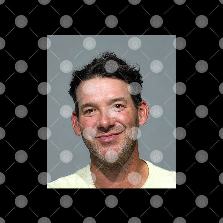 Tony Romo Mugshot Funny Smirking Football T Shirt