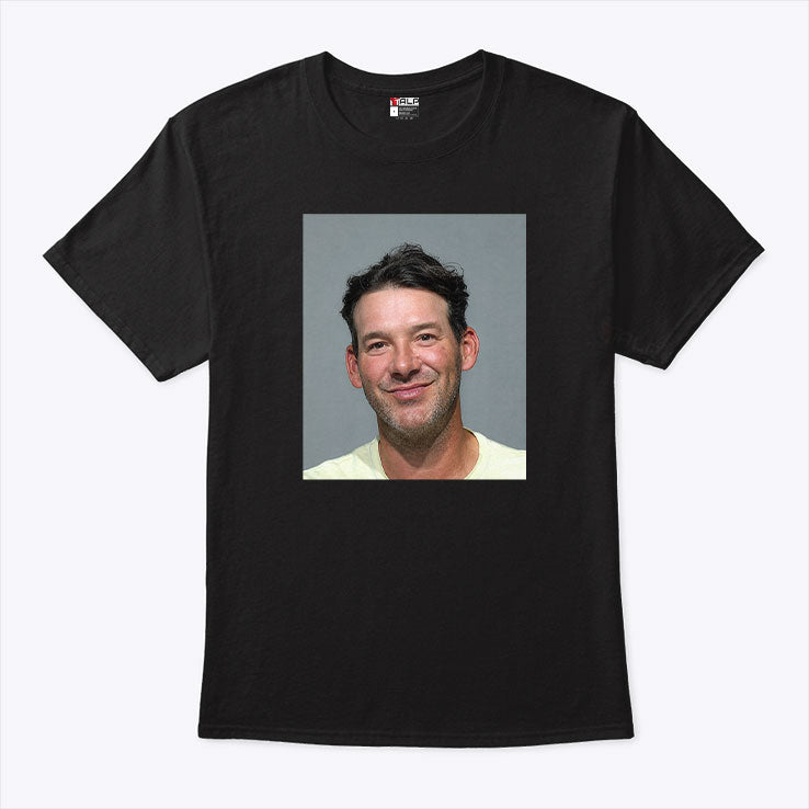 Tony Romo Mugshot Funny Smirking Football T Shirt