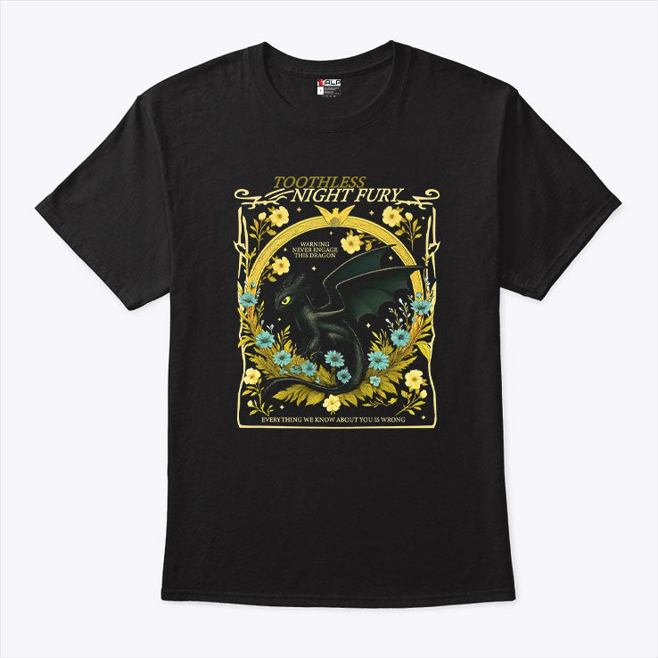 Toothless Night Fury Warning Never Engage This Dragon T Shirt