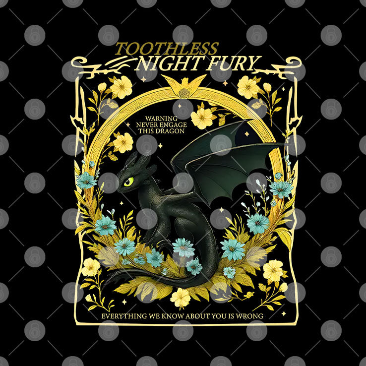 Toothless Night Fury Warning Never Engage This Dragon T Shirt
