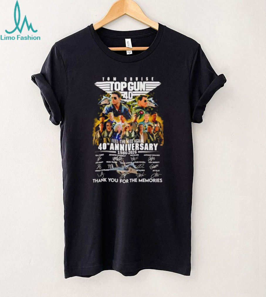Gun 40th Anniversary 1986 2026 Tom Cruise Signature Memories T Shirt