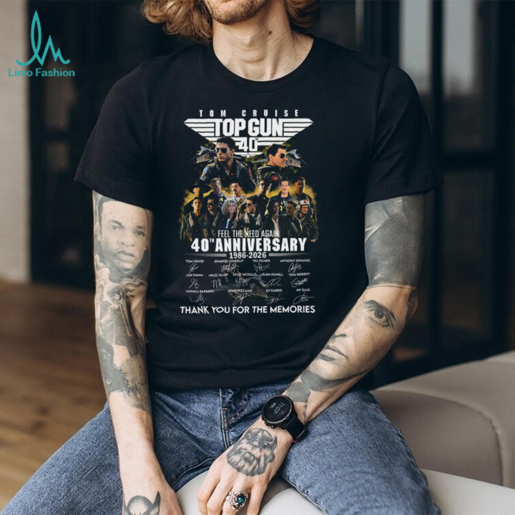 Gun 40th Anniversary Movie Cast Signatures Shirt