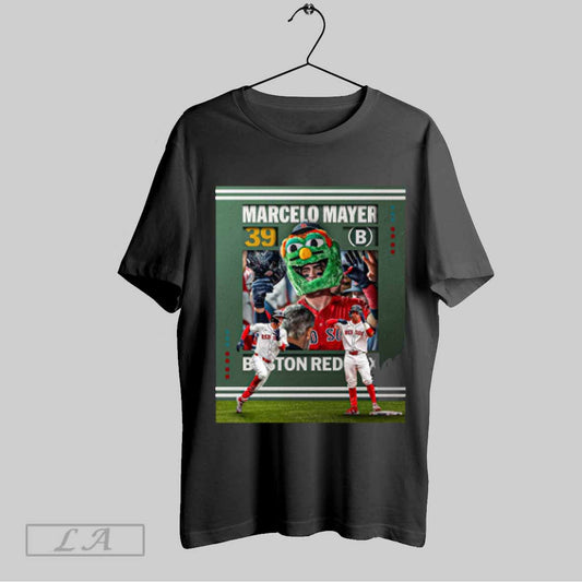 Top Marcelo Mayer Boston Red Sox Mlb First Fenway Park Home Run Poster T Shirt Sweatshirt Hoodie Shirt