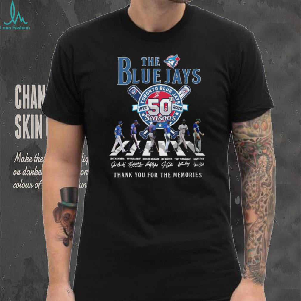 Toronto Blue Jays 50th Seasons 1977 2026 Abbey Road Signatures T Shirt