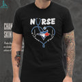 Toronto Blue Jays Nurse T Shirt Canadian Baseball Fan Nursing Heart T Shirt
