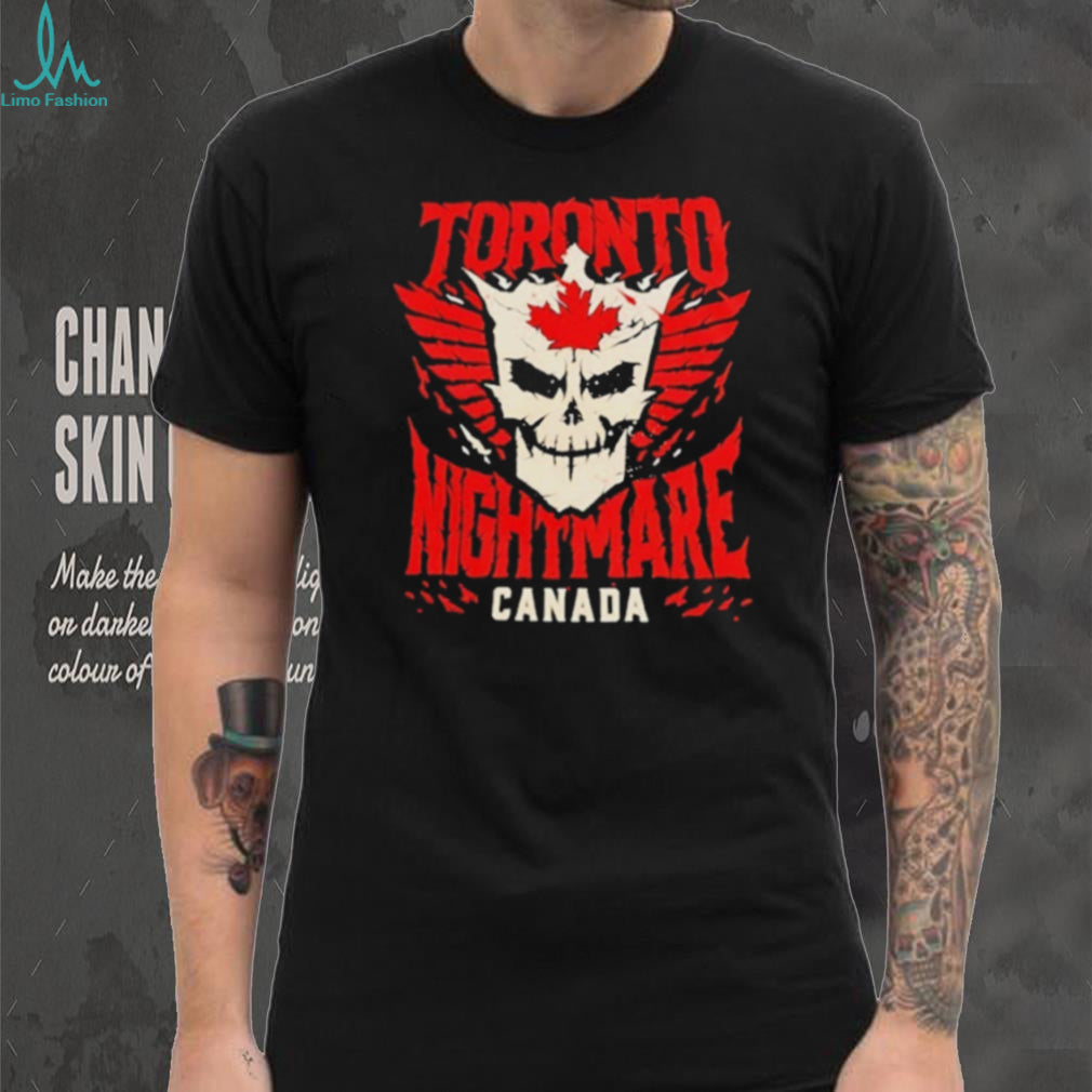 Toronto Nightmare Canada Skull Wing Graphic T Shirt Gothic Canada T shirt