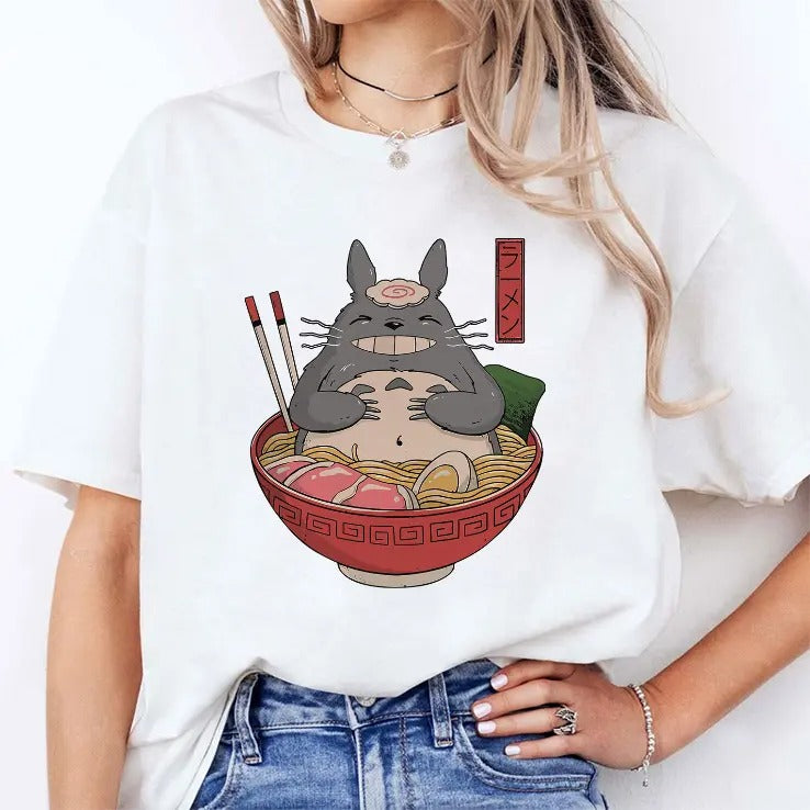 Totoro in the Ramen Bowl T Shirt