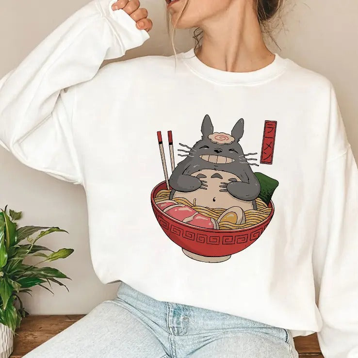 Totoro in the Ramen Bowl T Shirt