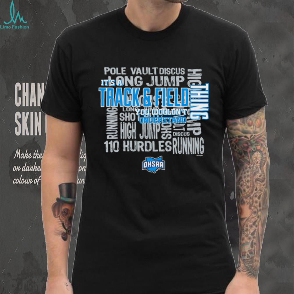 Track and Field Event Typography Sports Fan T Shirt