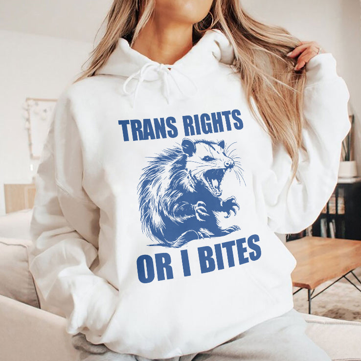 Trans Rights Or I Bites Raccoon T Shirt