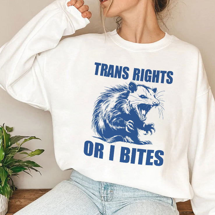 Trans Rights Or I Bites Raccoon T Shirt