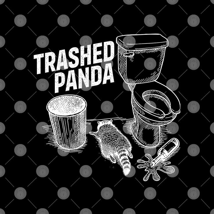 Trashed Panda Funny Drunk Racoon T Shirt