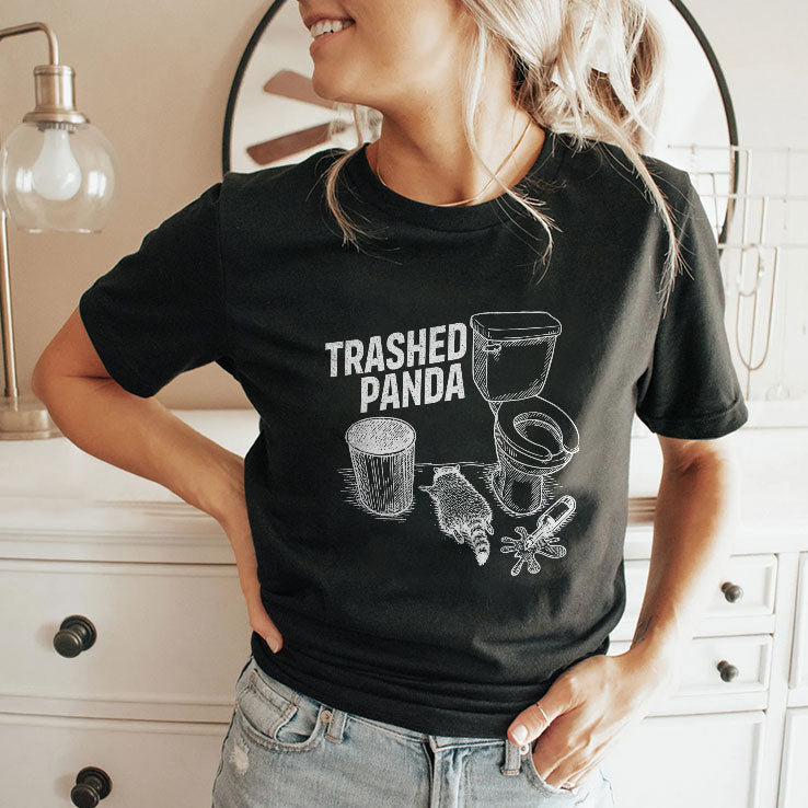 Trashed Panda Funny Drunk Racoon T Shirt