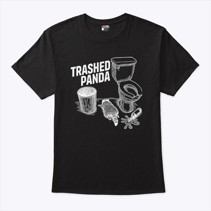 Trashed Panda Funny Drunk Racoon T Shirt