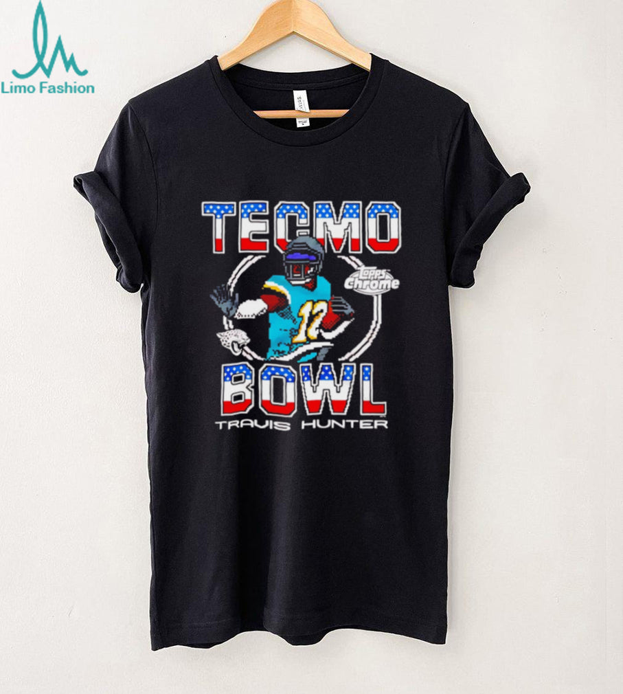 Travis Hunter Tecmo Bowl Retro Pixel Art Topps Chrome Football T Shirt