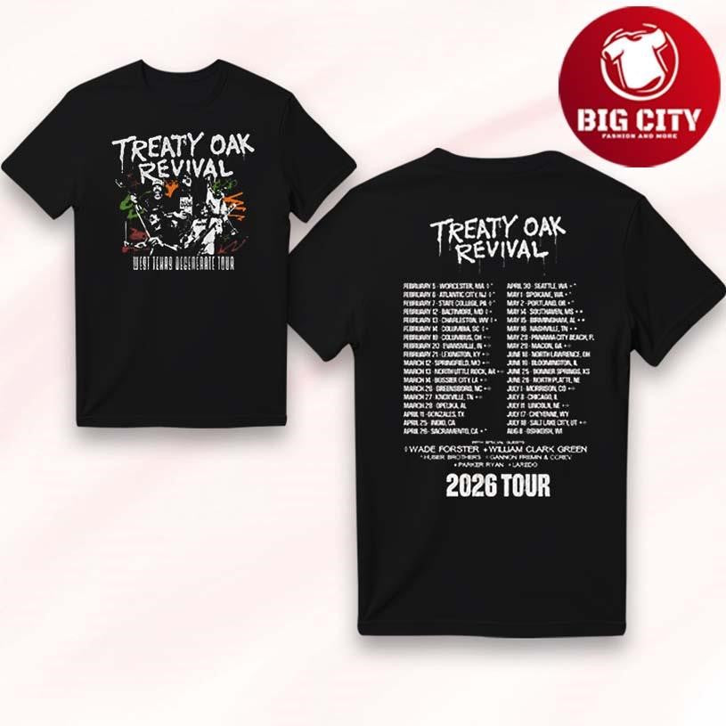 Treaty Oak Revival 2026 Tour Two Sided Shirt