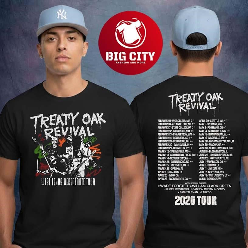 Treaty Oak Revival West Texas Degenerate 2026 Tour Two Sided Shirt