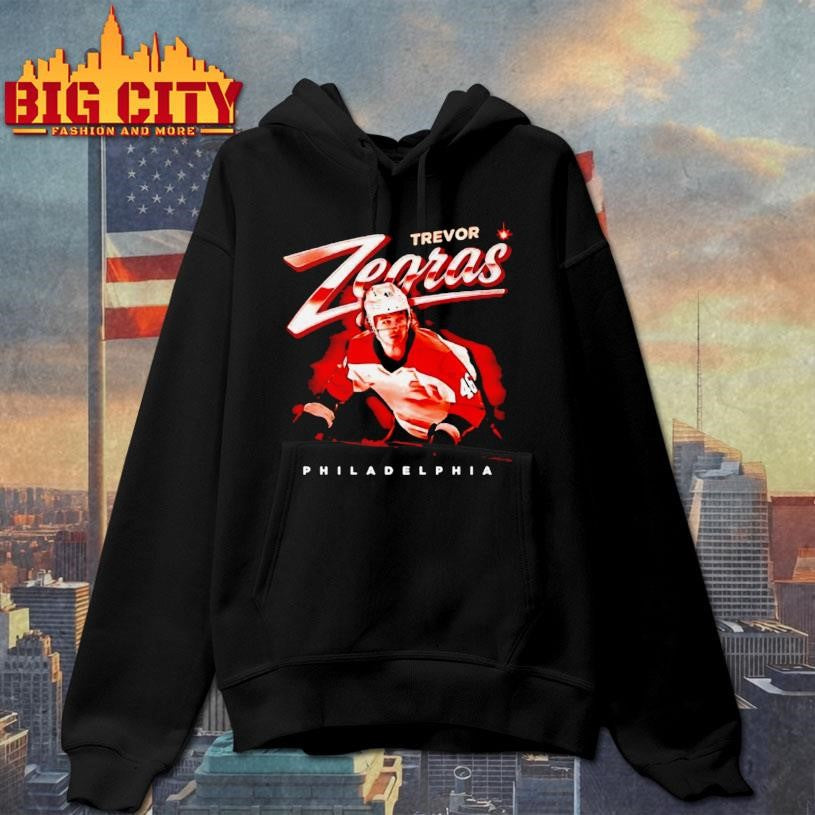 Trevor Zegras Philadelphia Flyers Player Bitmap Retro Shirt
