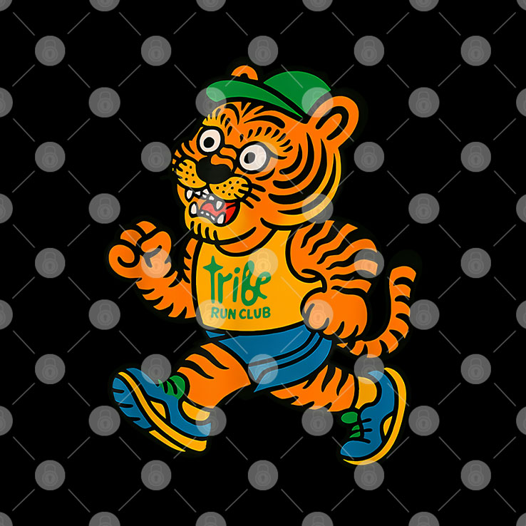 Tribe Coffee Run Club Tiger T Shirt