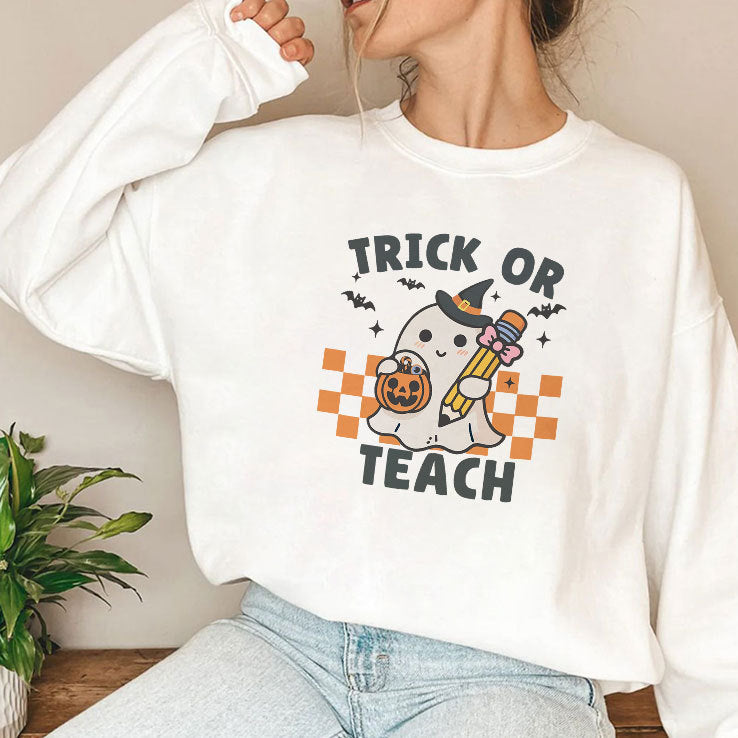 Trick Or Teach Teacher Halloween Shirt