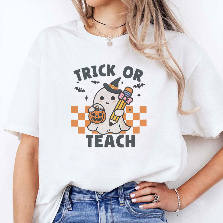 Trick Or Teach Teacher Halloween Shirt