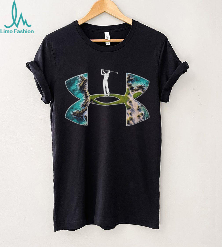 Tropical Golf Paradise Island Green Athlete Graphic T Shirt