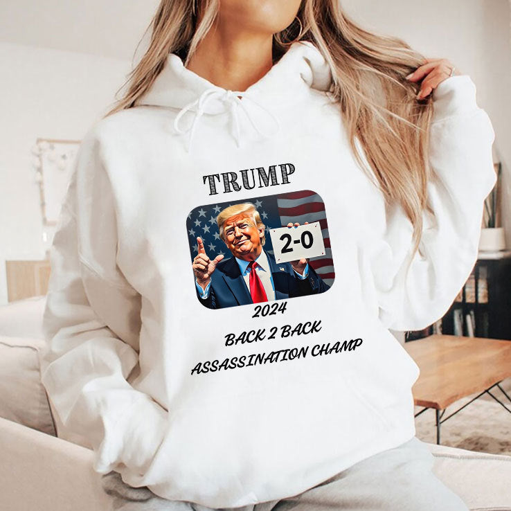 Trump 2 0 2024 Back 2 Back Assassination Champ Shirt