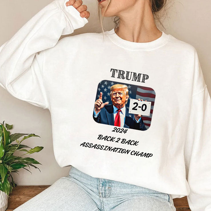 Trump 2 0 2024 Back 2 Back Assassination Champ Shirt