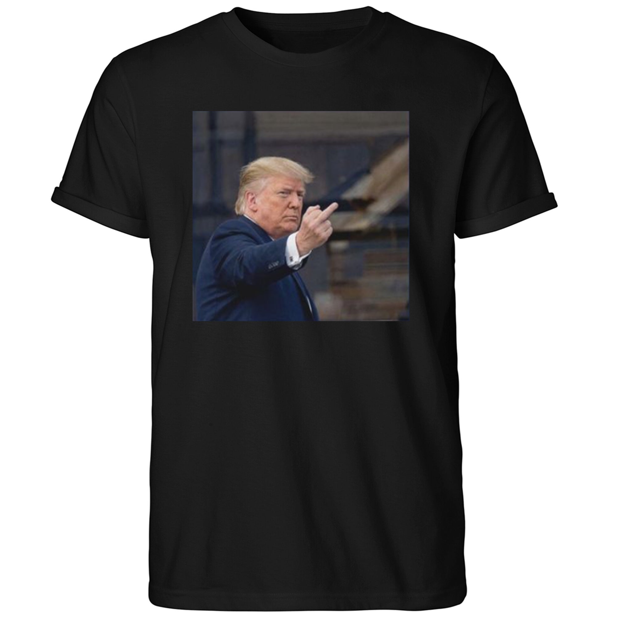 Trump Appears To Flip Off Protester In Detroit Shirt