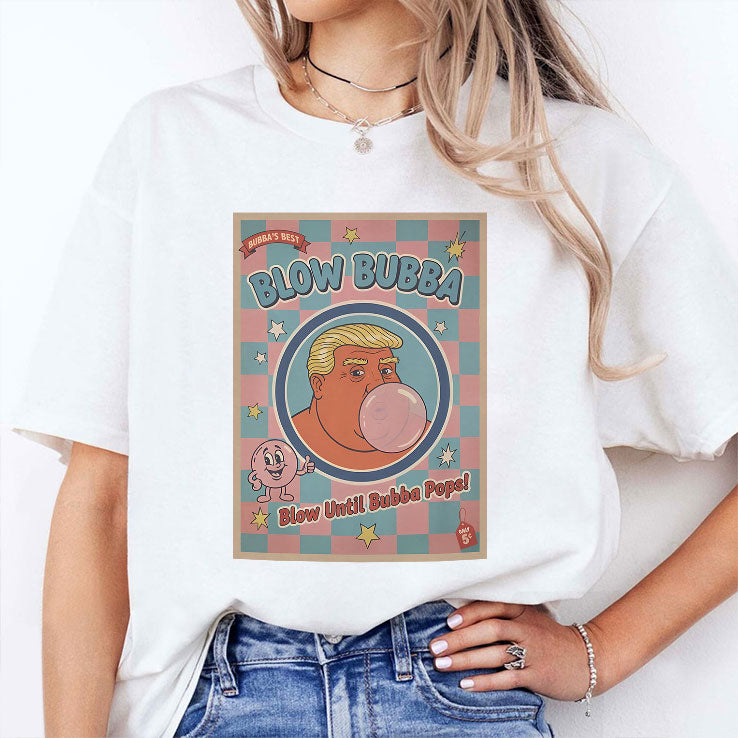 Trump Blow Bubba Retro Bubble Gum Cartoon T Shirt