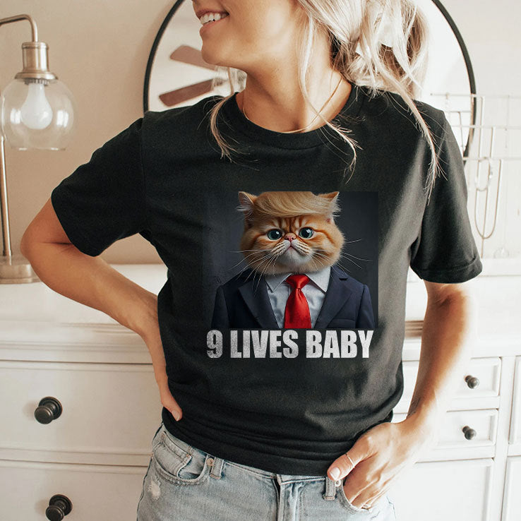 Trump Cat 9 Lives Baby Shirt