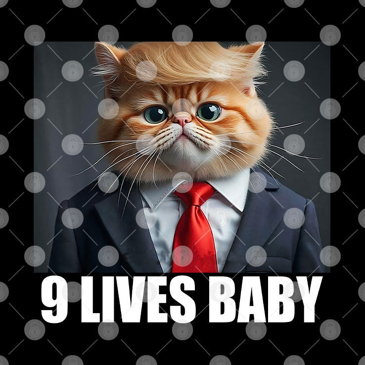 Trump Cat 9 Lives Baby Shirt