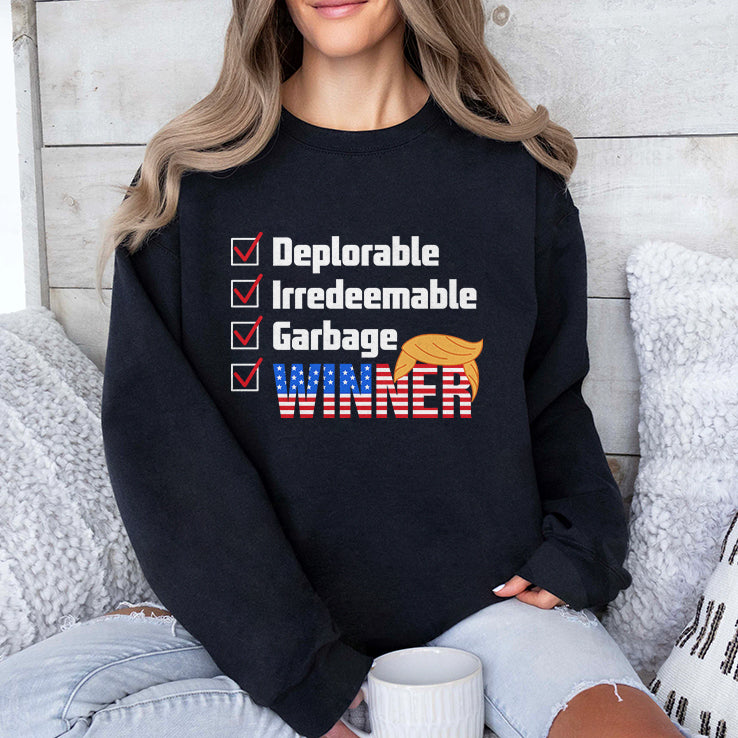 Trump Deplorable Irredeemable Garbage Winner Shirt