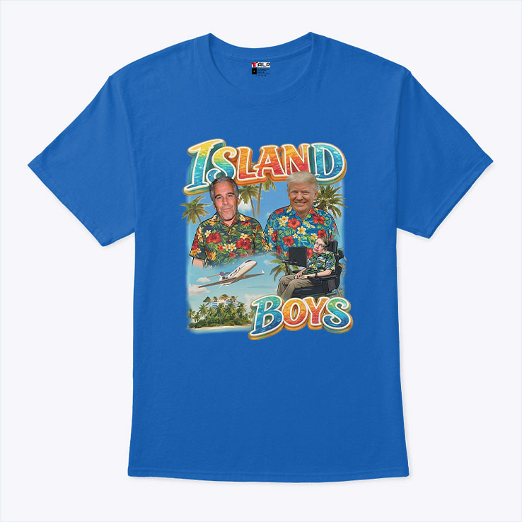 Trump Epstein Hawking Island Boys T Shirt