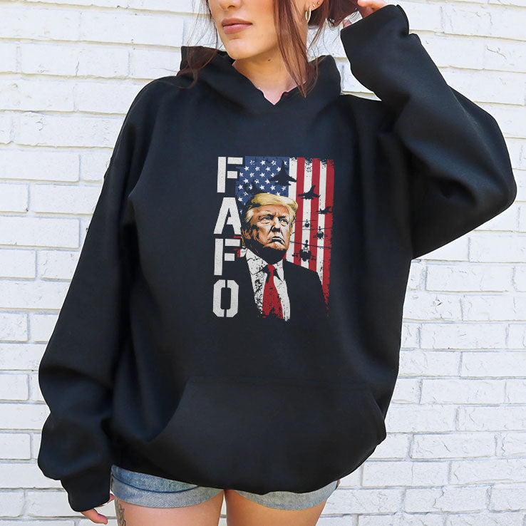Trump Fafo American Flag T Shirt